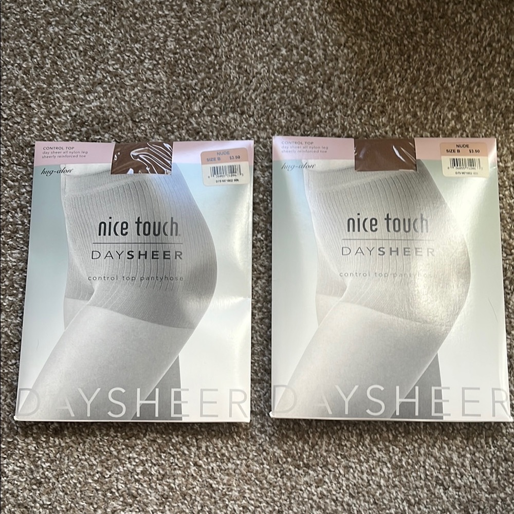 Nice Touch Daysheer Nude Control Top Pantyhose - Set of 2